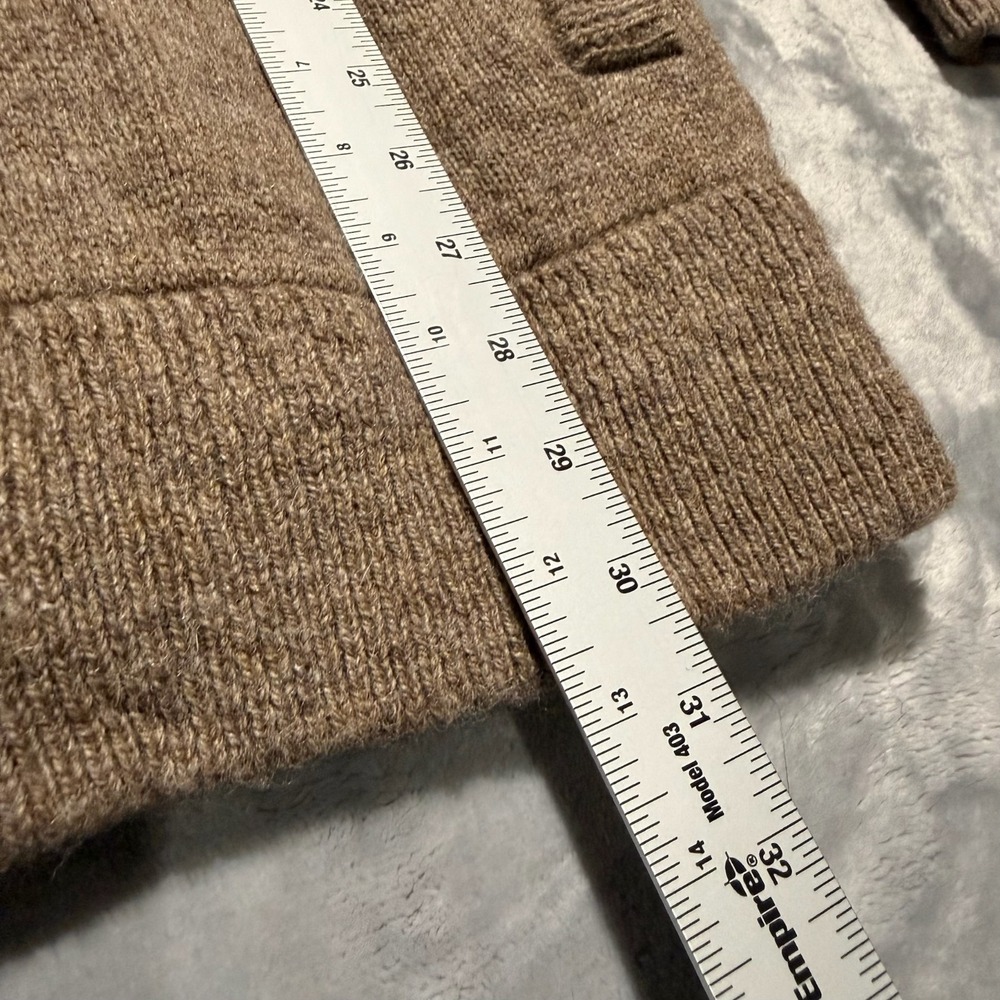 Pendelton Men's Tan Beige Shetland Wool Cardigan Sweater Size L - Picture 7 of 10